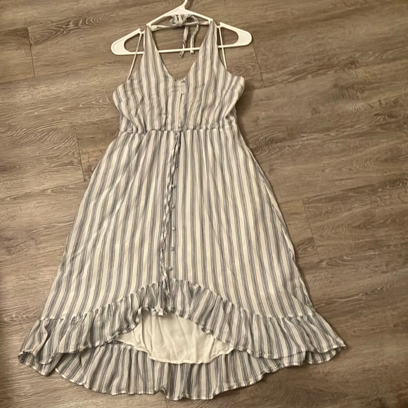 fab'rik Dresses & Skirts - Striped halter Dress in Blue and White
